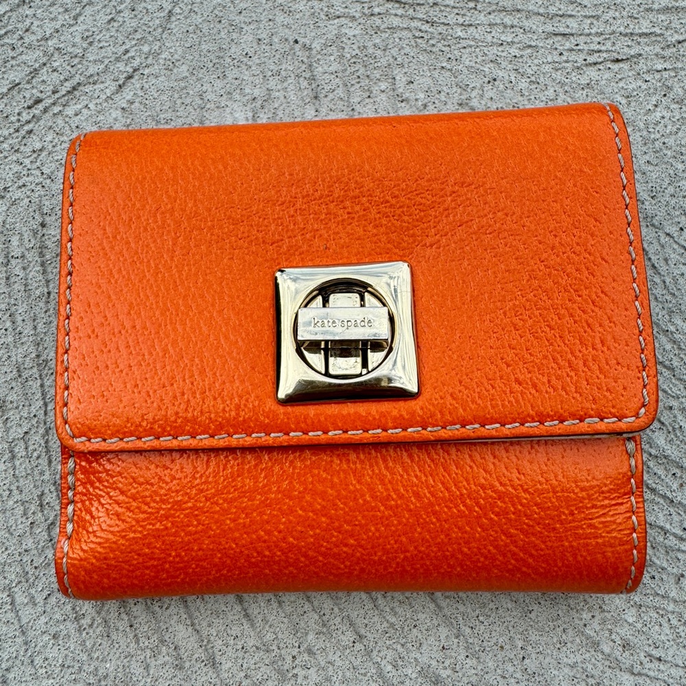 Kate Spade Orange Leather Wallet
